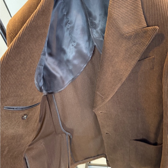 Brown Corduroy Custom Made Men's Suit w/ Pants - Picture 7 of 10